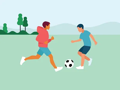 Brand Illustration System app boys branding editorial illustration flat illustration illustrator minimal playing vector website