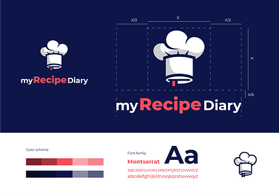 My Recipe Diary logo concept adobe adobe illustrator branding color creative design icon illustration logo vector