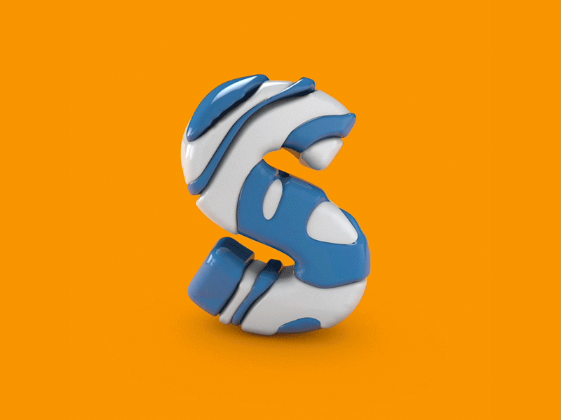 S animation 36daysoftype 3d 3d animation aftereffects cinema4d design lettering typography ui ux