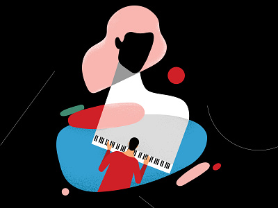piano editorial editorial illustration flat illustration illustrator minimal vector
