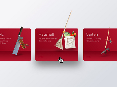 Sozialwerk Aachen III concept design grid hover interface layout red shadow sketch ui uikit ux web webdesign