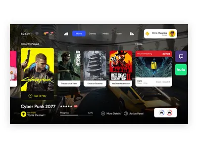 PlayStation 5 User Interface Concept animation design icon minimal playstation 5 ps4 ps5 typography ui ux