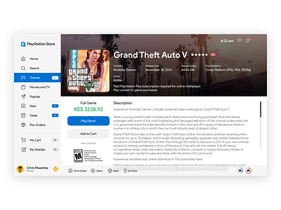 PlayStation 5 User Interface Concept - Store Game Details animation branding design icon illustration logo playstation 5 ps4 ps5 ux