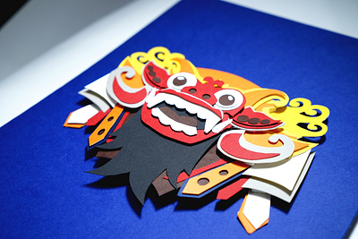 Indonesian Weekend Paper Art 'Barong Bali' design paper art