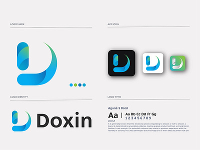 Doxin Brand Logo Design brand identity branding logo corporate identity it service logo designer logos