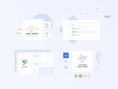 Fiver Logo Maker color components minimal trendy typography ui uiux ux web website