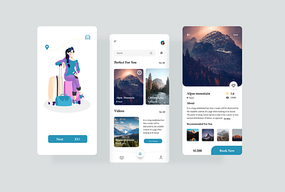 "Travel App" best design best shot illustration minimal mobile app mobile app design mobile ui traveling uidesign uiux uiuxdesign