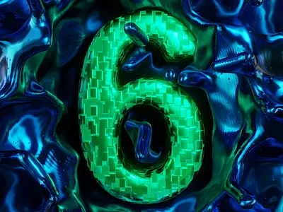 6 - 36 Days of Type 2020 36 days of type 3d blender cycles geometry procedural type type art