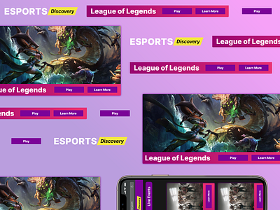 Components for ESports Discovery Website app design design icon illustration logo ui ux vector web website