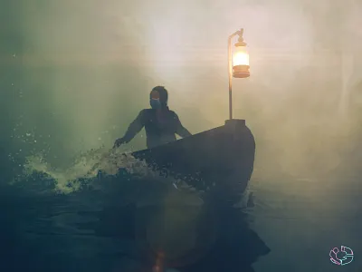 Uncertainty in the time of Covid by tg-1 3d cinema4d covid 19 octane render photoshop