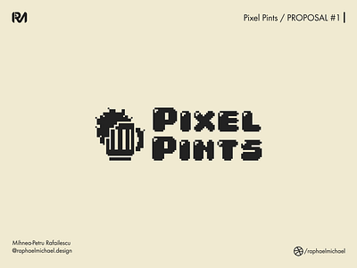 [PIXEL PINTS] | Visual Identity - Proposal #1 beer branding branding identity combination mark design exploration gaming ipa logo logo mark podcast retro visual branding visual design visual identity