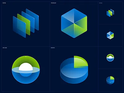 HIRE! Icons ai blue cards design cards ui green grid hr icons icons design isometric isometric illustration symbol vector vista