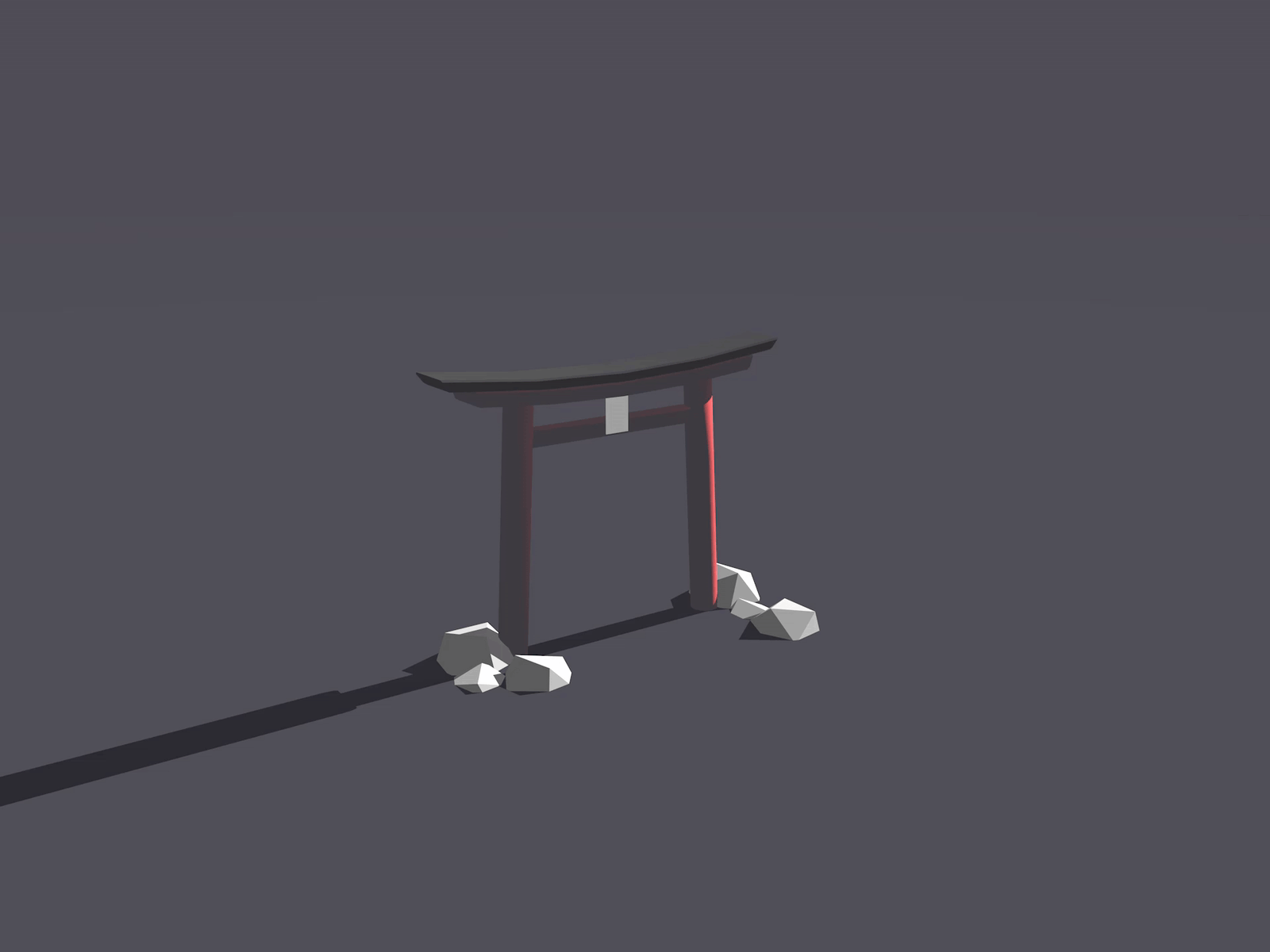 Torii Gate 3dfordesigners animated gif animation c4dfordesigners gate gif japan japanese culture lowpoly shadows