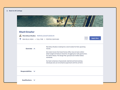 Job Listing UI 100daysofui dailyui design productdesign ui ux