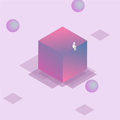Isometric Boy 3d aesthetic design illustration isometric art loneliness stick figure vector