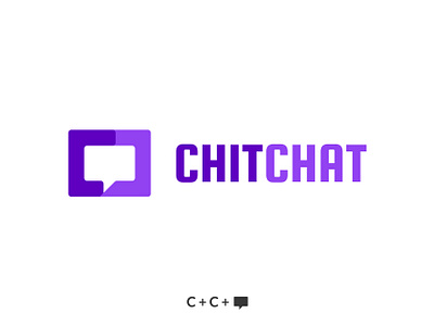 Logo Concept "ChitChat" App application branding chat chat app chatting chatting app design illustrator logo logo app logo design logodesign logos negative space negative space logo negativespace purple purple logo talk vector