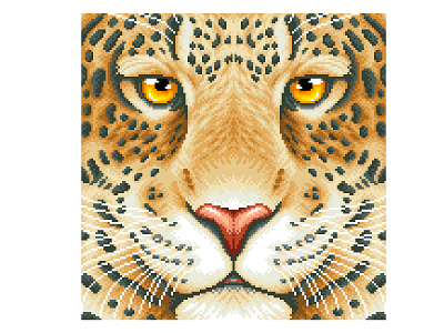 Pixel Art animal animal illustration art cat character design design illustration illustration art leopard pixelart pixelartist pixels