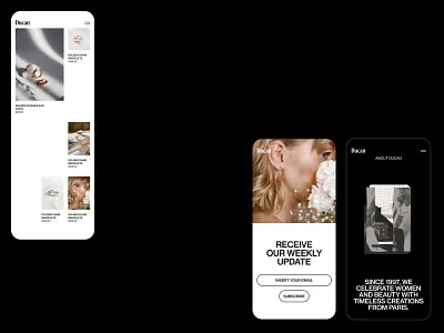 Ducan – Jewelry E-Commerce Website Design black brutal brutalism dark ecommerce helvetica jewel jewelry online projects scandinavian shop store uiinteraction ux web website
