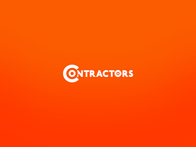 Contractors Logo branding design logo typography vector