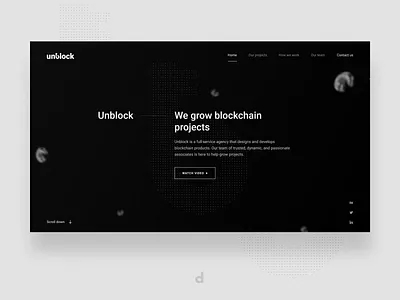 Unblock | Visual style blockchain branding crypto design interaction interface page ui ux web webdesign webdesigns website website design