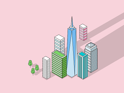 New York isometric illustration art design illustration illustrator isometric minimal vector vector illustration web website