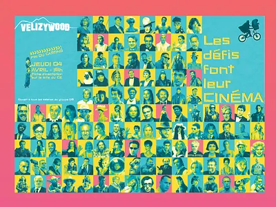 Les défis font leur cinéma actors cinema cult flyer game portrait realisator