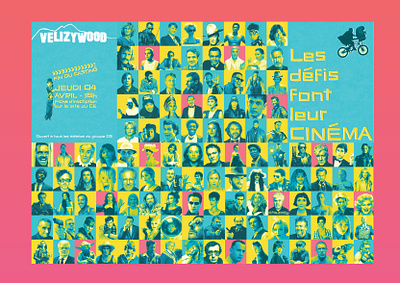 Les défis font leur cinéma actors cinema cult flyer game portrait realisator