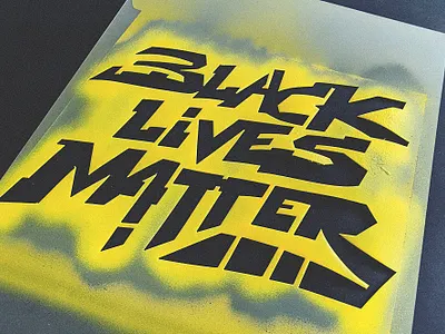 Black Lives Matter graffiti lettering spray paint stencil