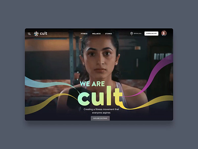Cult Fitness - Web experience at home brand language branding cult fitness gym health home workout india live classes mindfulness mobile web product design redesign ux ui visual lanuage web