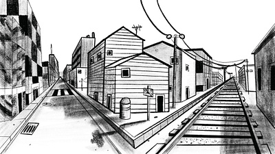 One perspective illustration digital illustration digitalart illustration procreate