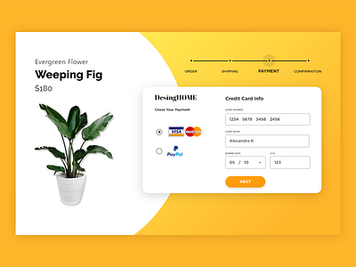 Credit card checkout checkout daily daily 100 challenge dailyui design payment xd design yellow