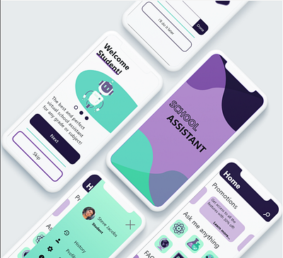 School Assistant app design ui ux
