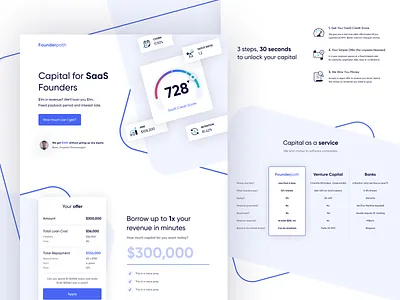 Capital for SaaS Founders app brand design branding branding design dashboard landing page marketing website minimial saas tech
