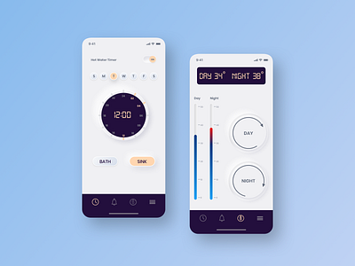 DailyUI #007 - Settings 007 contrast daily ui daily ui 007 daily ui challenge mobile ui neumorphism settings soft ui temperature ui challenge ui design uiux