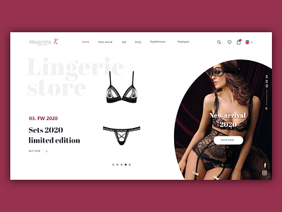 Landing Page 003 daily daily 100 challenge daily003 dailylogochallenge dailyui dailyui 003 design ecommerce lingerie ui uiux web webdesign xd