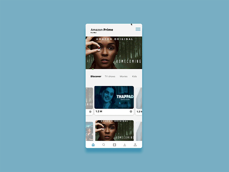 Micro animation - Amazon Prime part 1 animation app design ui ux web