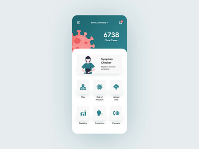 Virus Tracking App — Document Scanning 2020 trend animation app covid 19 design document flat health app healthcare illustration medical medical app medicine mobile scanner scanning ui ux virus