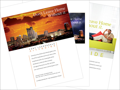 Fort Lauderdale City Guide Ad, Go Riverwalk Magazine design graphic design graphic design graphicdesign illustrator magazine design print design type typography
