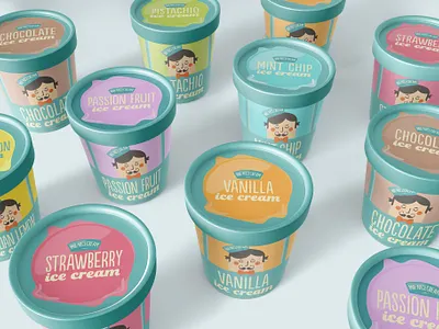 Mr Nicecream branding design ice cream icon illustration packaging