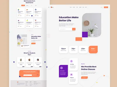 Online Course Landing Page agency agency website best agency design creative website design online course online course website online courses trend trend 2020 ui uidesign uiux web