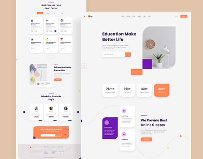 Online Course Landing Page agency agency website best agency design creative website design online course online course website online courses trend trend 2020 ui uidesign uiux web