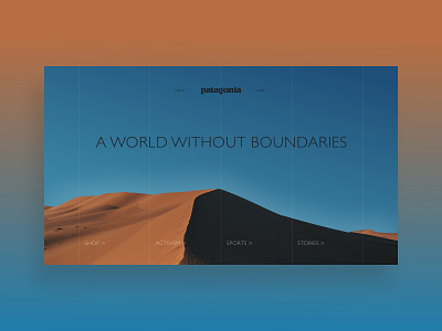 UI 003 - Landing Page 003 columns daily 100 daily challange daily ui daily ui 003 desert desktop gradient grid layout hero landing page minimal nature patagonia sketch ui ux web design