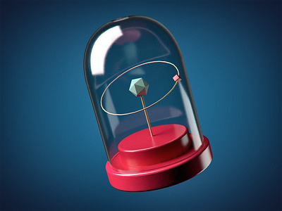 Atom Dribbble 3d abstract art c4d design