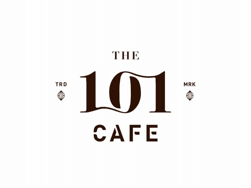 101 CAFE - Logo Animation after effects animation brand design brand identity branding coffee coffee bean coffee cup coffee shop concept design drink flat logo logo animation logo design loop minimal motion vector