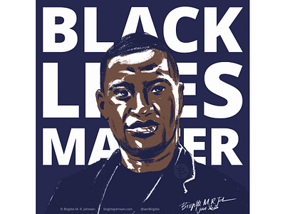 George Floyd art black lives matter digital art digital illustration illustration limited colour palette limited colours portrait portrait art portrait illustration