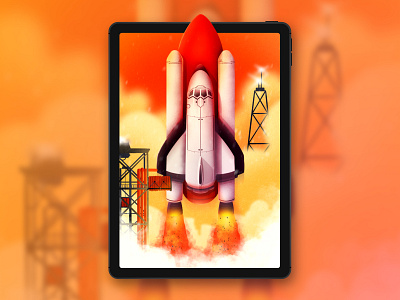 Take Off design illustration ipad ipadpro procreate procreateapp science science fiction science illustration space