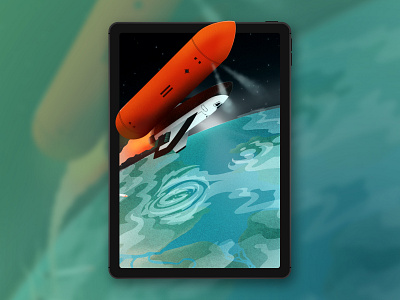Orbital Maneuver artwork design illustration ipad ipadpro procreate procreateapp science science fiction science illustration space
