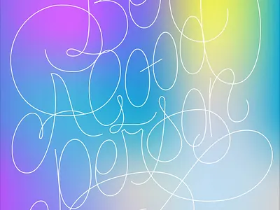 Be A Good Person be a good person colorful good person gradient gradient mesh hand lettering lettering logotype minimal monoline monoline script pen tool rainbow script typography vector