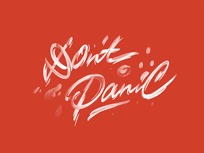 Don't panic design handlettering illustration letter lettering logo procreate sketch sketching type typography