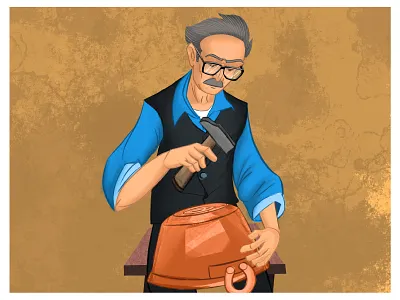 black smith animation art artist artwork delhi design design art designer draw drawing dribbble india indian old painting procrete work